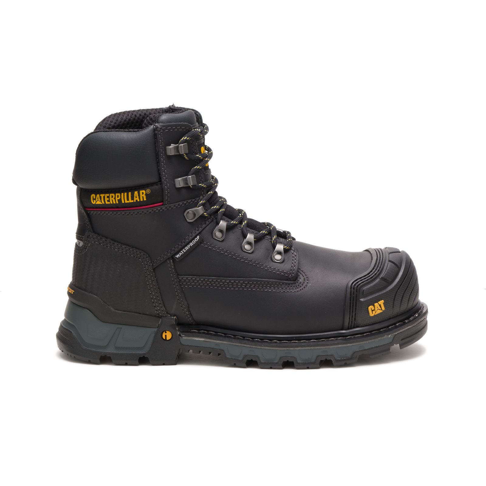 Caterpillar Excavator Xl 6" Waterproof Composite Toe - Mens Work Boots - Black - NZ (409FEMBYO)